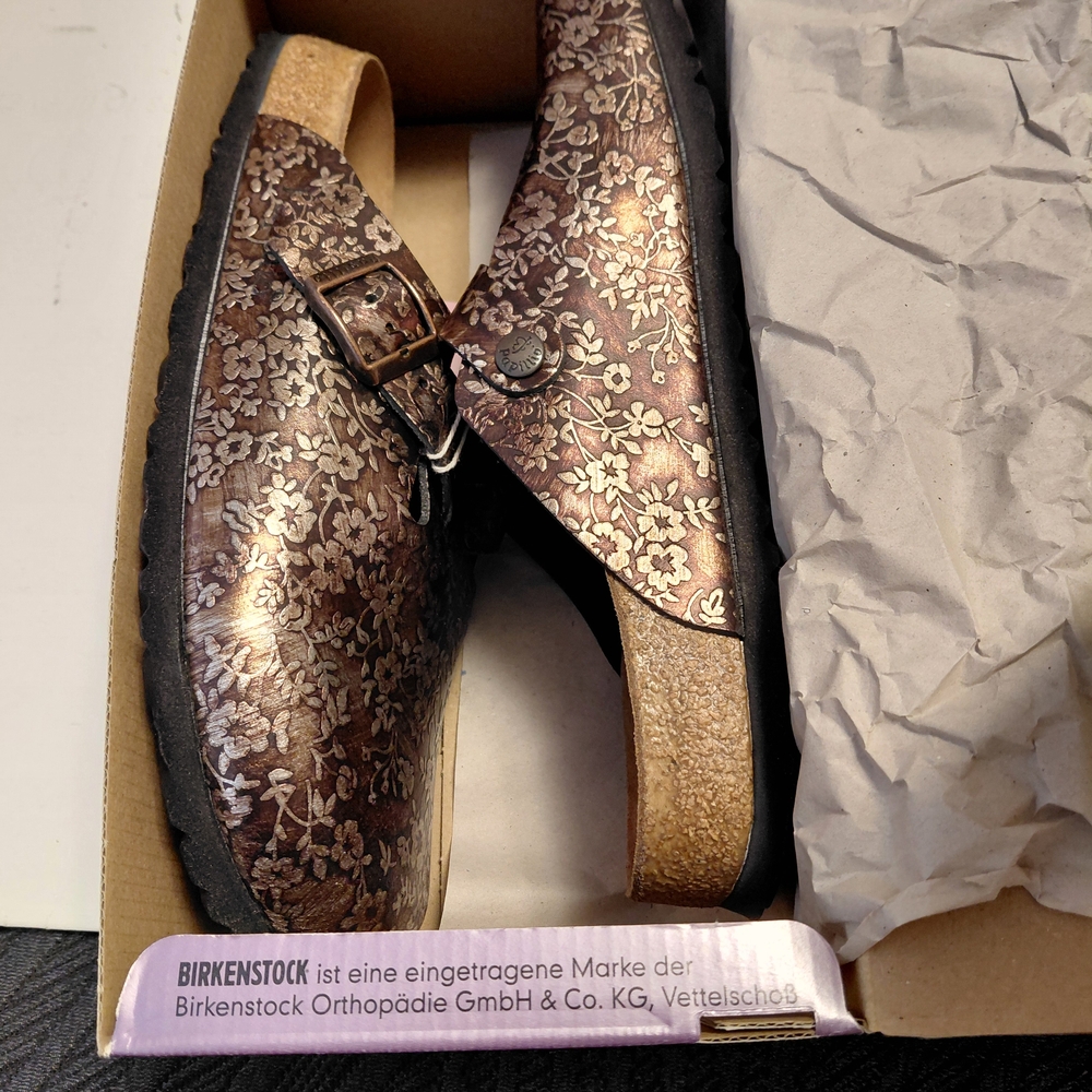 Papillio Women's Brown Floral Clogs - Picture 3 of 6